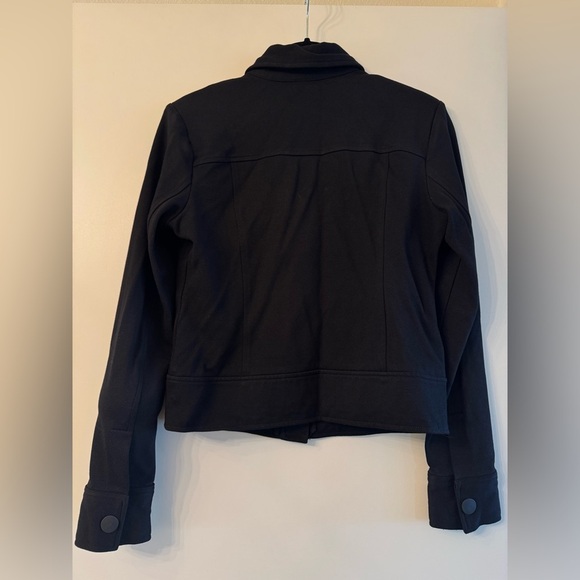 CAbi Women's Ava Ponte Black Long Sleeve Collared Pockets Jacket - Sz XS - Picture 2 of 4